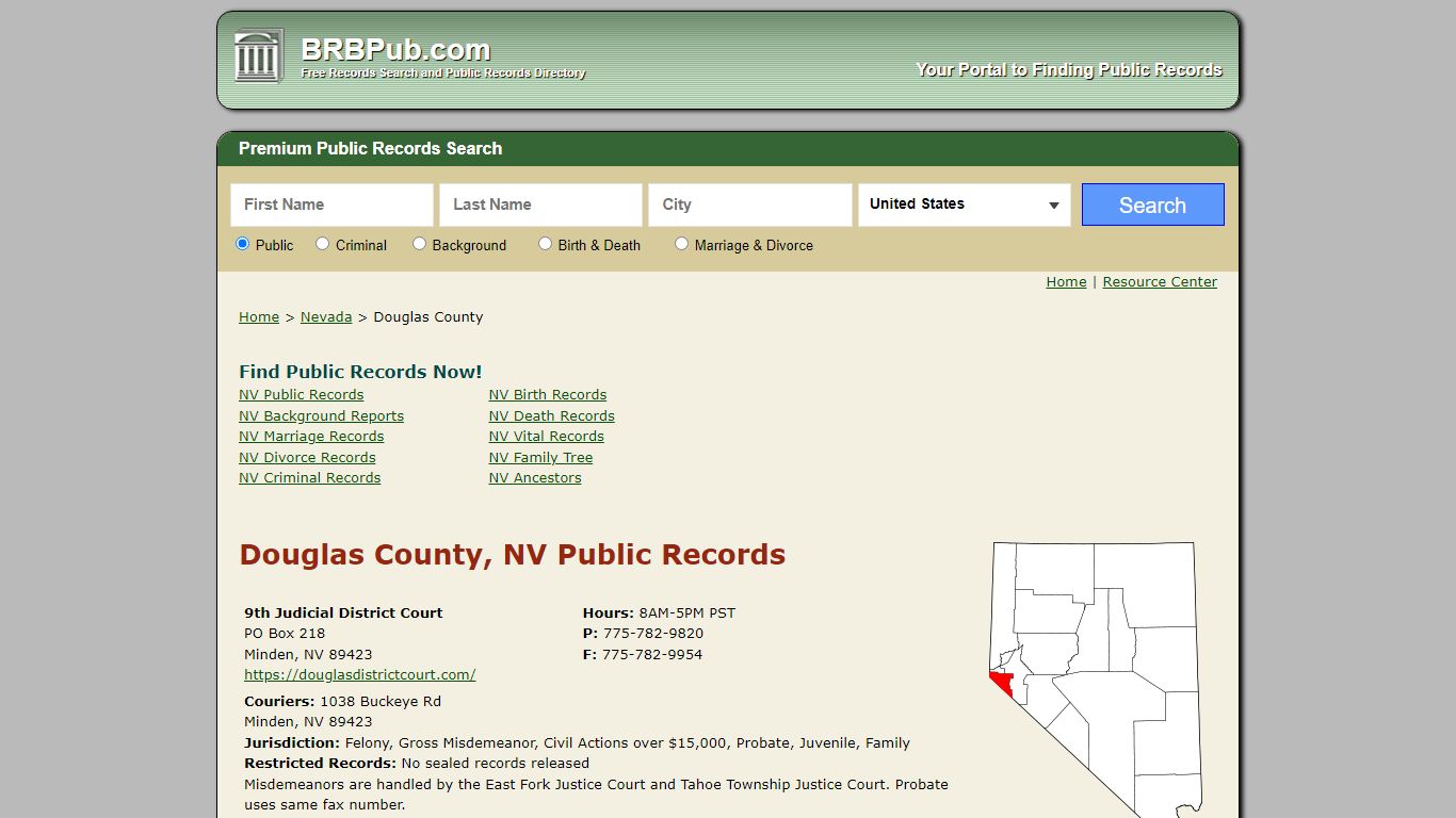 Douglas County Public Records | Search Nevada Government ...